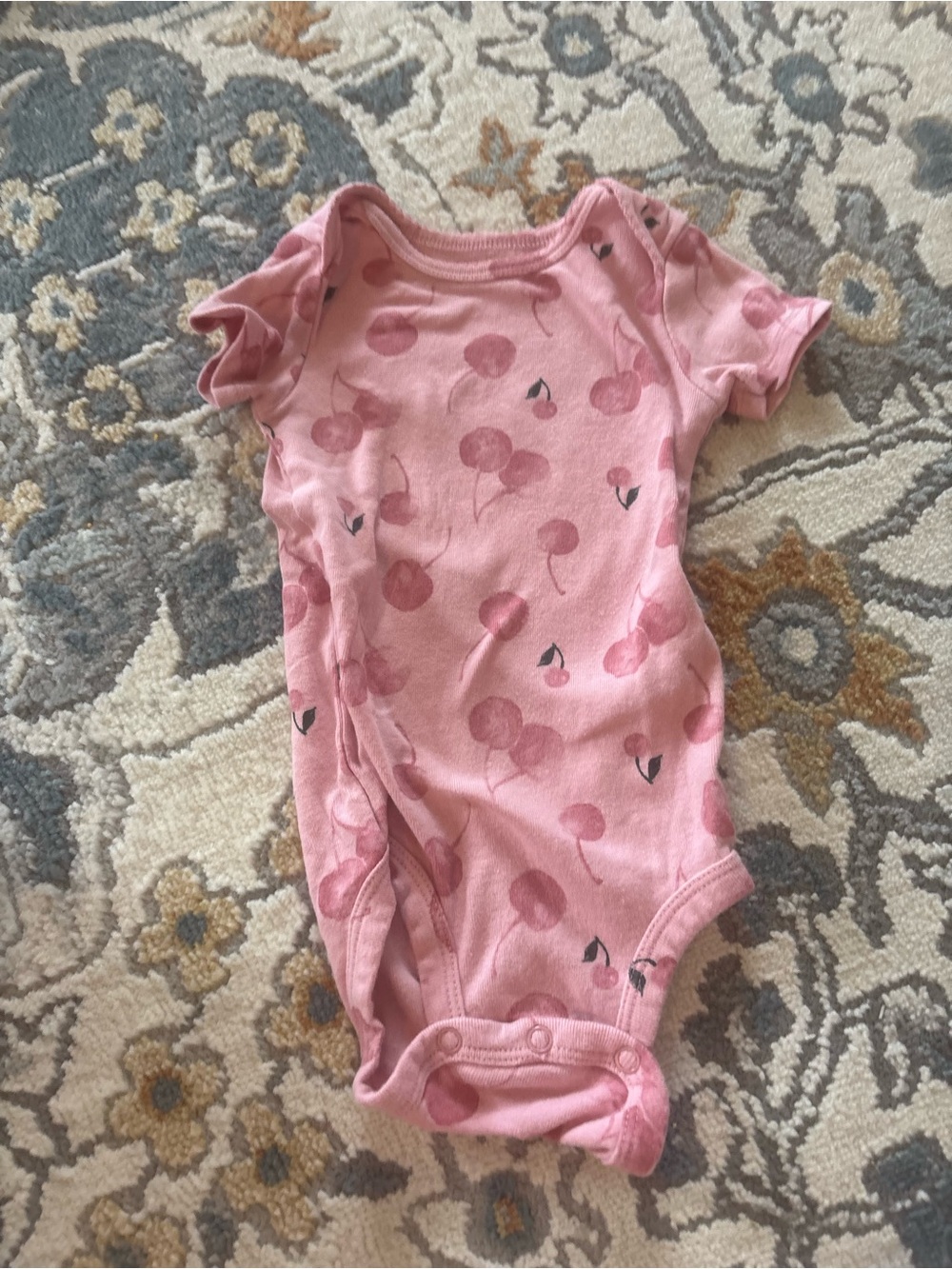 Carter's Pink Cherry Print Baby One-Piece